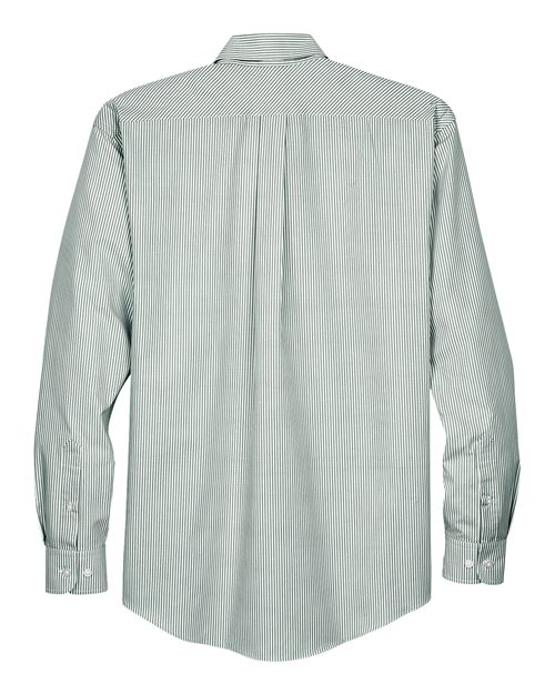 Devon & Jones D645 Men's Crown Woven Collection Banker Stripe #color_DILL