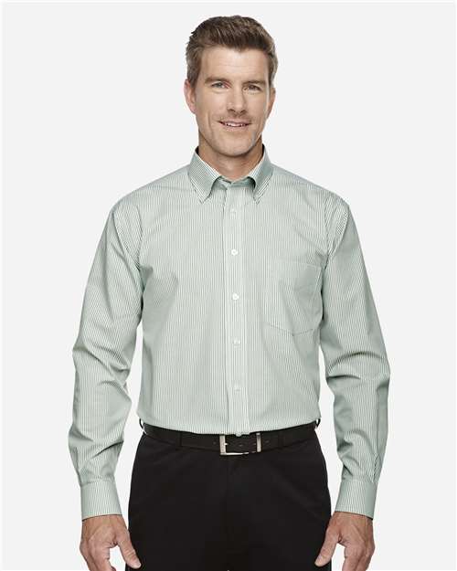 Devon & Jones D645 Men's Crown Woven Collection Banker Stripe #color_DILL
