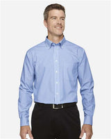 Devon & Jones D645 Men's Crown Woven Collection Banker Stripe #color_FRENCH BLUE