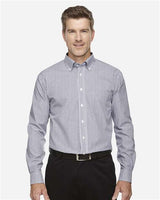 Devon & Jones D645 Men's Crown Woven Collection Banker Stripe #color_NAVY