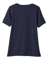 Devon & Jones DG20WB Ladies' CrownLux Performance Plaited Rolled-Sleeve Top #color_NAVY