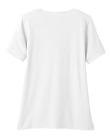 Devon & Jones DG20WB Ladies' CrownLux Performance Plaited Rolled-Sleeve Top #color_WHITE