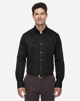 Core 365 88193T Men's Tall Operate Long-Sleeve Twill Shirt #color_BLACK