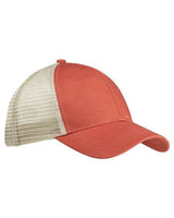 econscious EC7070 Eco Trucker Organic/Recycled Hat #color_ORNG POPPY/ OYST