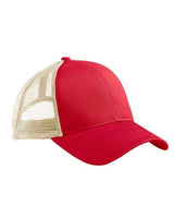 econscious EC7070 Eco Trucker Organic/Recycled Hat #color_RED/ OYSTER