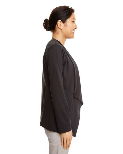 Devon & Jones DP465W Ladies' Perfect Fit Draped Open Blazer #color_BLACK