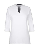 Devon & Jones DP188W Ladies' Perfect Fit Tailored Open Neckline Top #color_WHITE