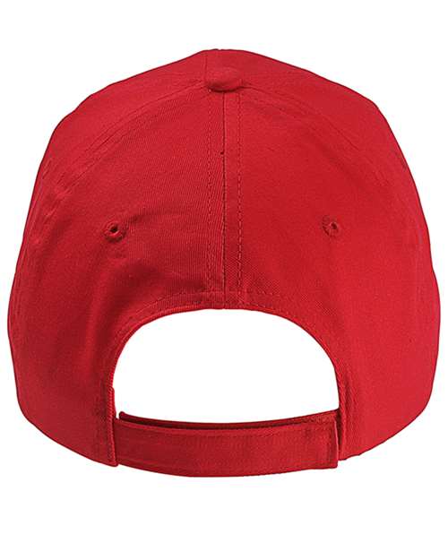 Big Accessories BX880 6-Panel Twill Unstructured Cap #color_RED