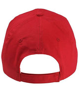 Big Accessories BX880 6-Panel Twill Unstructured Cap #color_RED