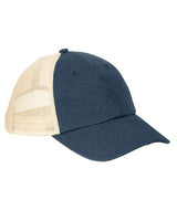 econscious EC7095 Hemp Washed Soft Mesh Trucker #color_NAVY/ OYSTER
