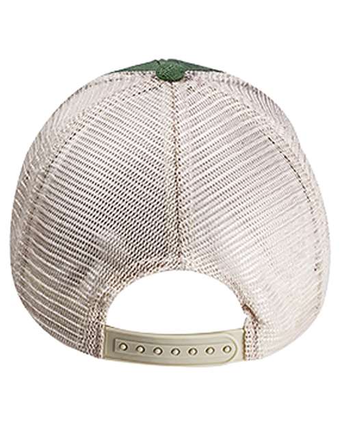 econscious EC7095 Hemp Washed Soft Mesh Trucker #color_OLIVE/ OYSTER