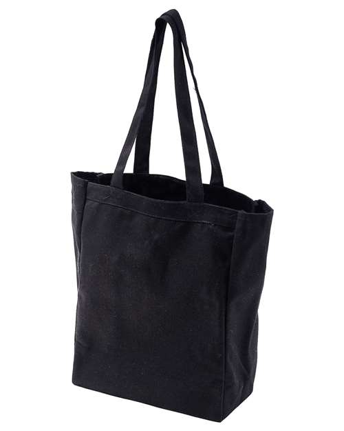 BAGedge BE008 Canvas Book Tote #color_BLACK