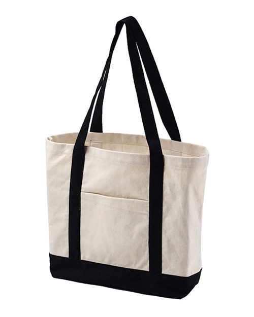 BAGedge BE004 Canvas Boat Tote #color_NATURAL/ BLACK