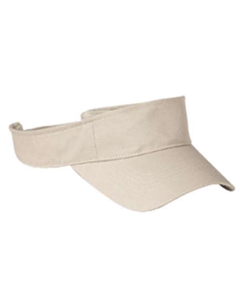 Big Accessories BX006 Cotton Twill Visor #color_STONE