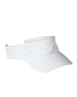 Big Accessories BX006 Cotton Twill Visor #color_WHITE