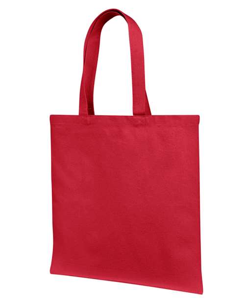 Liberty Bags LB85113 12 oz., Cotton Canvas Tote Bag With Self Fabric Handles #color_RED