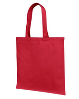 Liberty Bags LB85113 12 oz., Cotton Canvas Tote Bag With Self Fabric Handles #color_RED