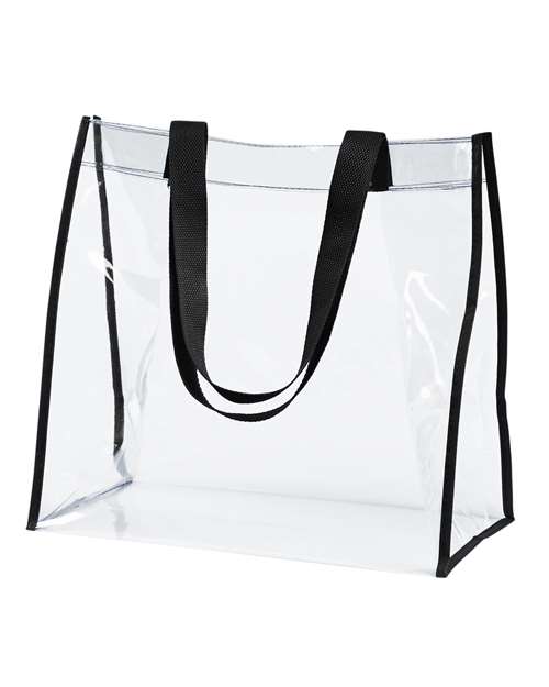 BAGedge BE252 Clear PVC Tote #color_BLACK