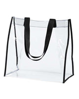 BAGedge BE252 Clear PVC Tote #color_BLACK