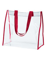 BAGedge BE252 Clear PVC Tote #color_RED