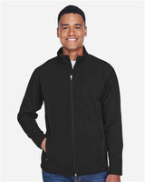 Team 365 TT80 Men's Leader Soft Shell Jacket #color_BLACK