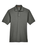 Harriton M265 Men's 5.6 oz. Easy Blend Polo #color_CHARCOAL