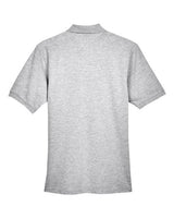 Harriton M265 Men's 5.6 oz. Easy Blend Polo #color_GREY HEATHER