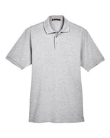Harriton M265 Men's 5.6 oz. Easy Blend Polo #color_GREY HEATHER
