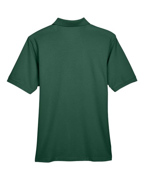 Harriton M265 Men's 5.6 oz. Easy Blend Polo #color_HUNTER