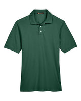 Harriton M265 Men's 5.6 oz. Easy Blend Polo #color_HUNTER