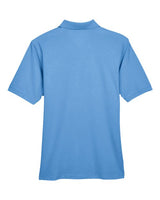 Harriton M265 Men's 5.6 oz. Easy Blend Polo #color_LT COLLEGE BLUE