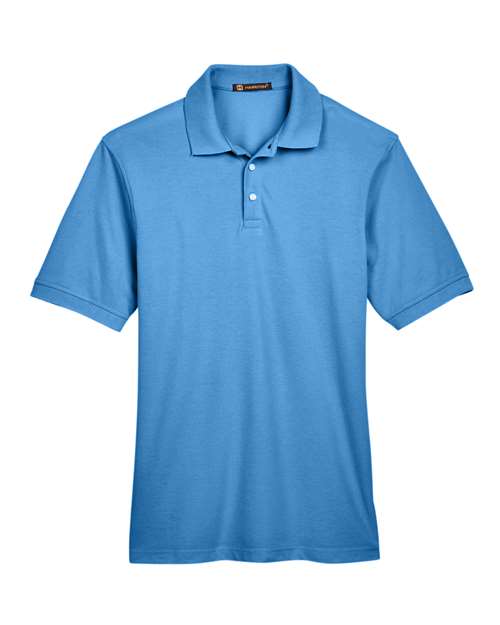 Harriton M265 Men's 5.6 oz. Easy Blend Polo #color_NAUTICAL BLUE