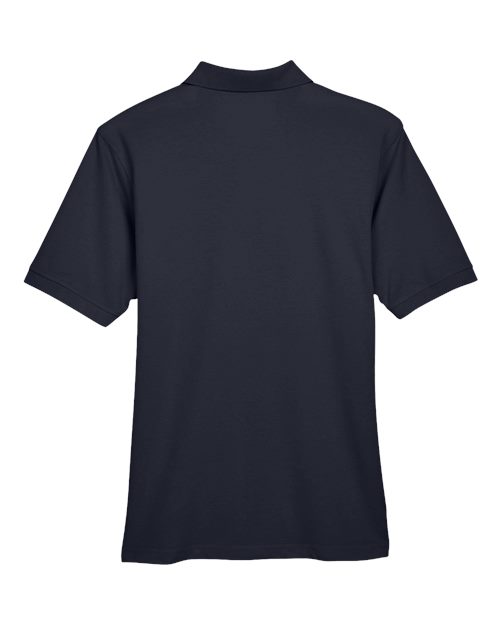 Harriton M265 Men's 5.6 oz. Easy Blend Polo #color_NAVY
