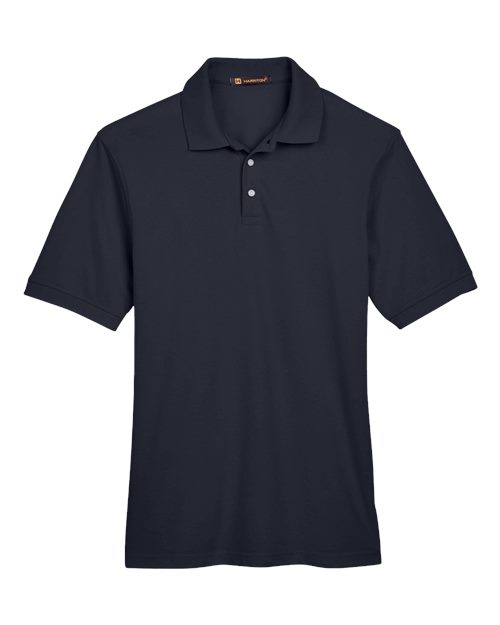 Harriton M265 Men's 5.6 oz. Easy Blend Polo #color_NAVY