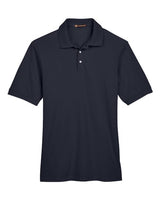 Harriton M265 Men's 5.6 oz. Easy Blend Polo #color_NAVY
