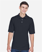 Harriton M265 Men's 5.6 oz. Easy Blend Polo #color_NAVY