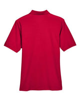 Harriton M265 Men's 5.6 oz. Easy Blend Polo #color_RED