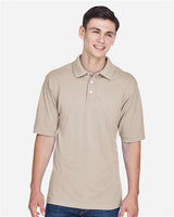 Harriton M265 Men's 5.6 oz. Easy Blend Polo #color_STONE