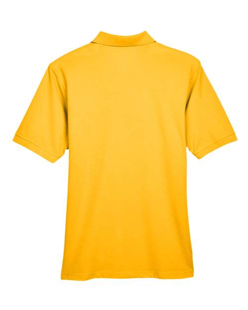 Harriton M265 Men's 5.6 oz. Easy Blend Polo #color_SUNRAY YELLOW