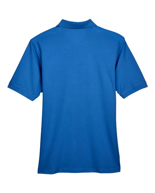 Harriton M265 Men's 5.6 oz. Easy Blend Polo #color_TRUE ROYAL