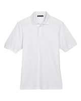 Harriton M265 Men's 5.6 oz. Easy Blend Polo #color_WHITE