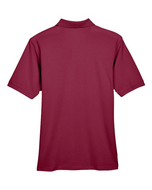 Harriton M265 Men's 5.6 oz. Easy Blend Polo #color_WINE