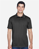 Harriton M315 Men's 4 oz. Polytech Polo #color_BLACK