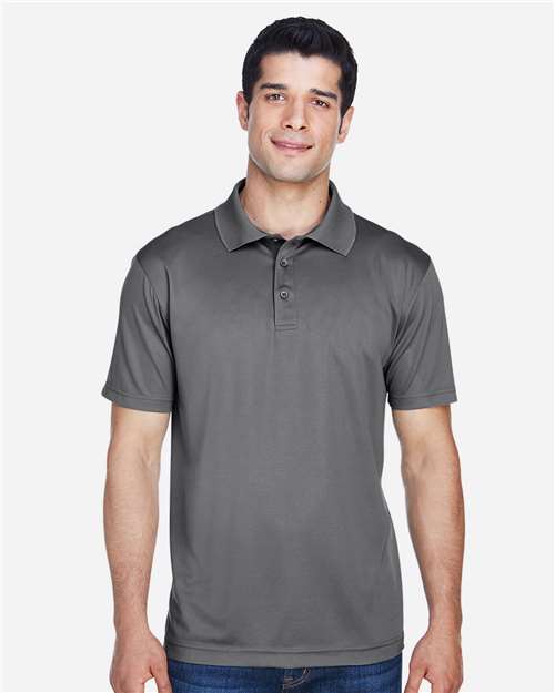 Harriton M315 Men's 4 oz. Polytech Polo #color_CHARCOAL