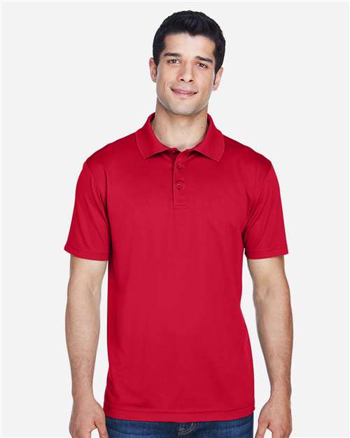 Harriton M315 Men's 4 oz. Polytech Polo #color_RED