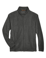 Harriton M990 Men's 8 oz. Full-Zip Fleece #color_CHARCOAL