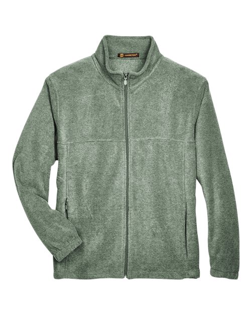 Harriton M990 Men's 8 oz. Full-Zip Fleece #color_DILL