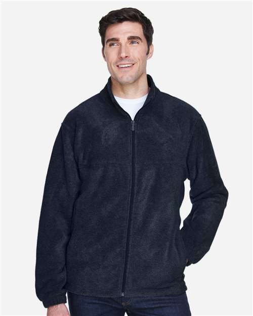 Harriton M990 Men's 8 oz. Full-Zip Fleece #color_NAVY