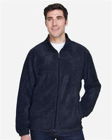 Harriton M990 Men's 8 oz. Full-Zip Fleece #color_NAVY