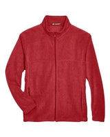 Harriton M990 Men's 8 oz. Full-Zip Fleece #color_RED